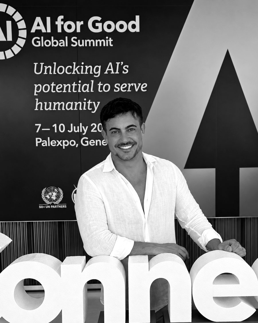 Claudiu at the AI for Good Global Summit in Geneva